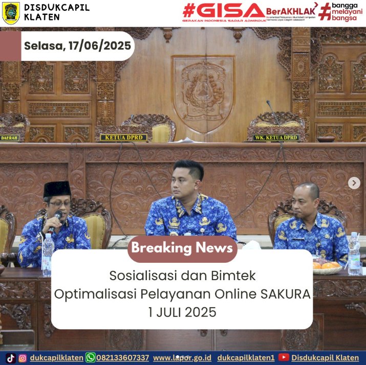 Sosialisasi dan Bimtek Optimalisasi Pelayanan Online SAKURA.