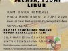 Pelayanan Dukcapil Klaten Tanggal 1 Juni 2021 LIBUR, memperingati hari Lahirnya Pancasila.