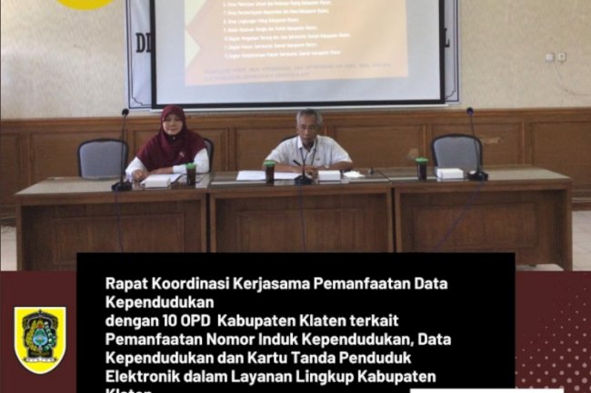 Rapat Koordinasi Kerjasama Pemanfaatan Data Kependudukan.