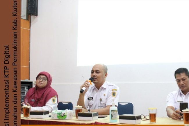 Sosialisasi Implementasi penerapan KTP Digital untuk seluruh pegawai Dinas Perumahan dan Kawasan Permukiman Kabupaten Klaten.