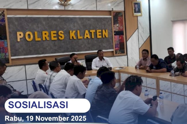 Dukcapil Klaten hadir di Polres Klaten untuk memberikan sosialisasi layanan digital adminduk.