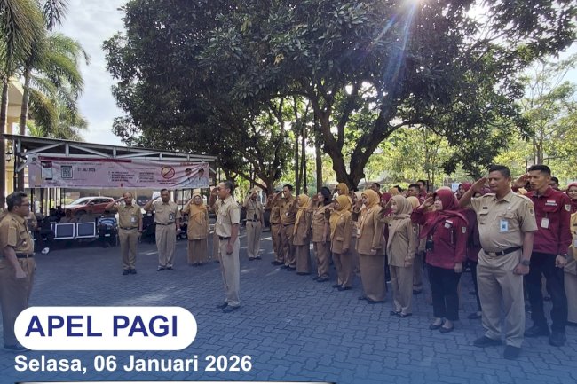 Disdukcapil Klaten Melaksanakan Apel Pagi 