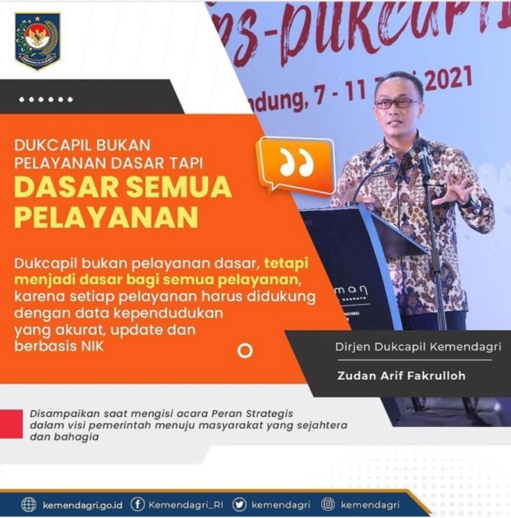 Dukcapil Bukan Pelayanan Dasar tapi Dasar Semua Pelayanan.