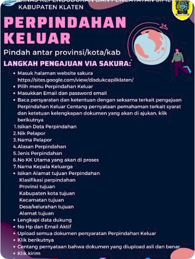 Tutorial pengajuan Perpindahan Keluar via online website Sakura.