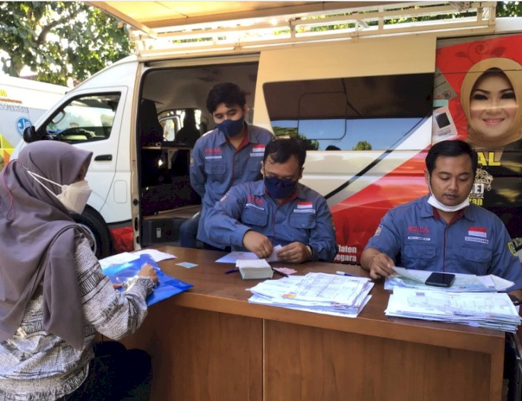 Pelayanan Adminduk Dinas Dukcapil Klaten di acara CarFreeDay.
