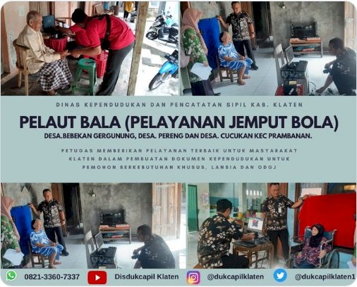 Perekaman jemput bola kepada masyarakat yang berkebutuhan khusus, lansia dan ODGJ di Desa Cucukan Prambanan.