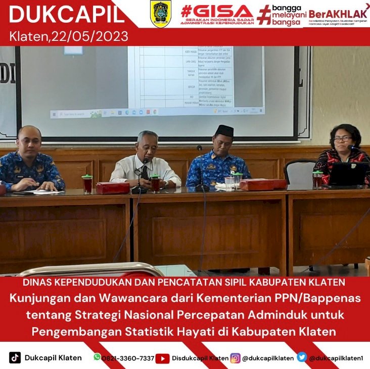 Kunjungan dan Wawancara dari Kementerian PPN/Bappenas terkait Pelaksanaan Peraturan Presiden No 62 Tahun 2019.
