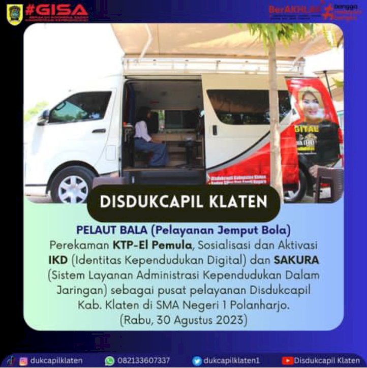 Dinas Dukcapil Klaten melaksanakan Perekaman EKTP dan Sosialisasi Implementasi penerapan KTP Digital (IKD).