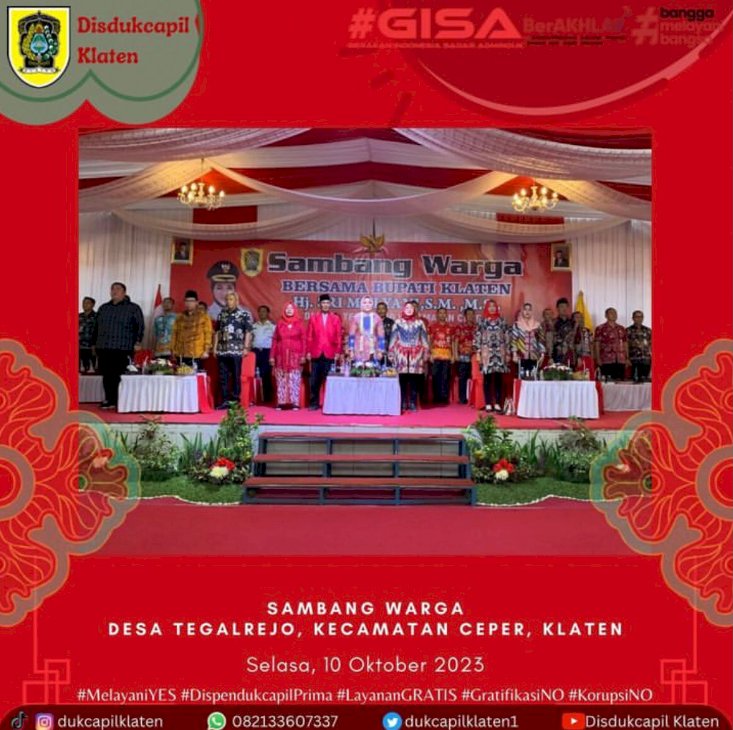 Sambang Warga di Desa Tegalrejo Kecamatan Ceper Kabupaten Klaten.