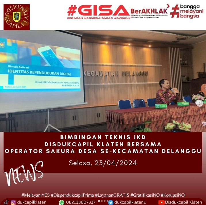 Sosialisasi peningkatan cakupan registrasi Identitas Kependudukan Digital (IKD) di Kecamatan Delanggu.