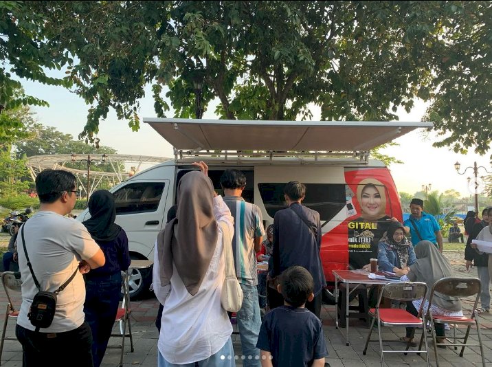 Giat pelayanan pengurusan dokumen Adminduk Dinas Dukcapil Klaten di CFD.