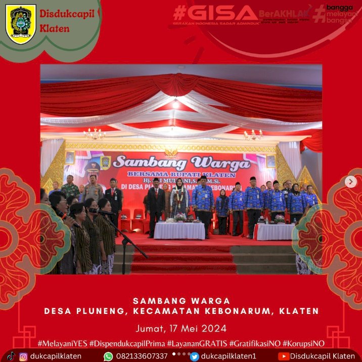 Kegiatan sambang warga digelar di Desa Pluneng, Kecamatan Kebonarum, Klaten.