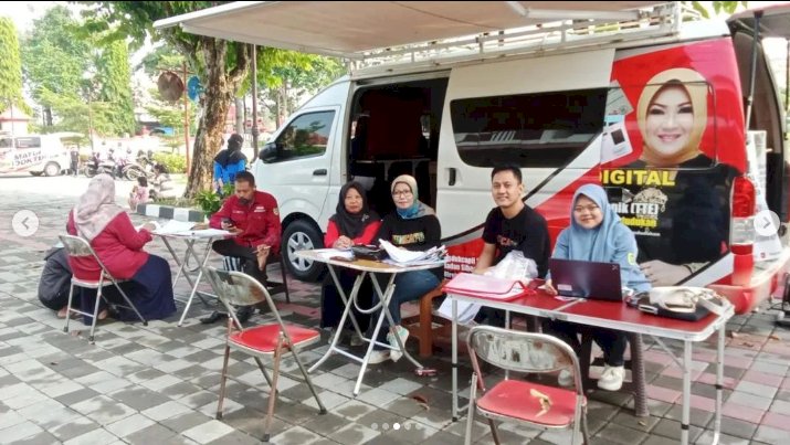 Giat pelayanan pengurusan dokumen Adminduk Dinas Dukcapil Klaten di CFD.