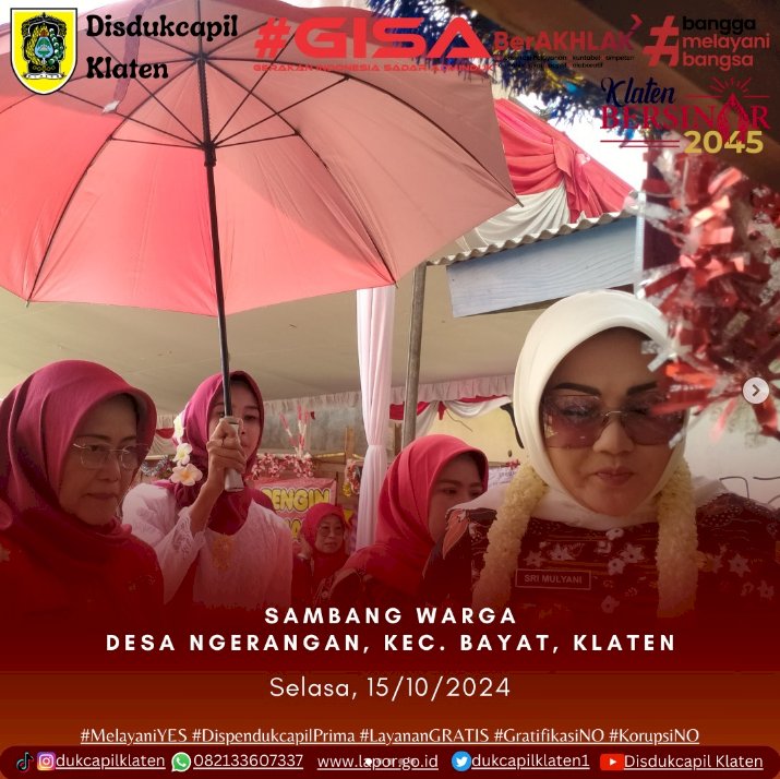 Kegiatan sambang warga di Desa Ngerangan, Kecamatan Bayat, Klaten.