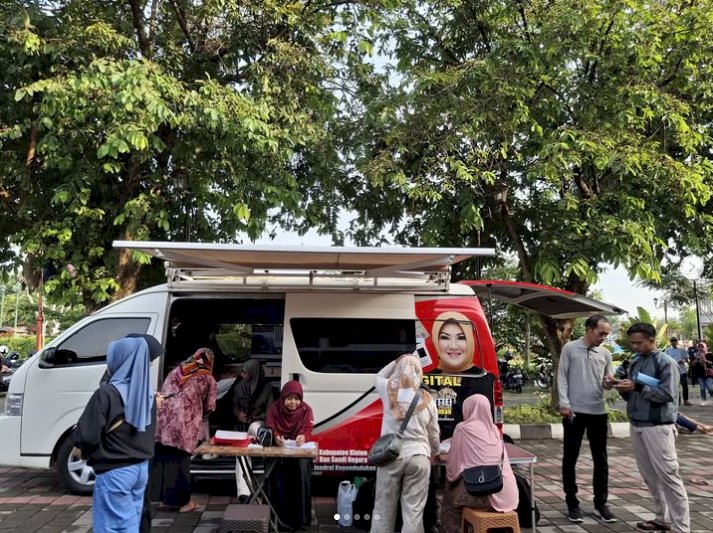 Giat pelayanan pengurusan dokumen Adminduk Dinas Dukcapil Klaten di CFD.