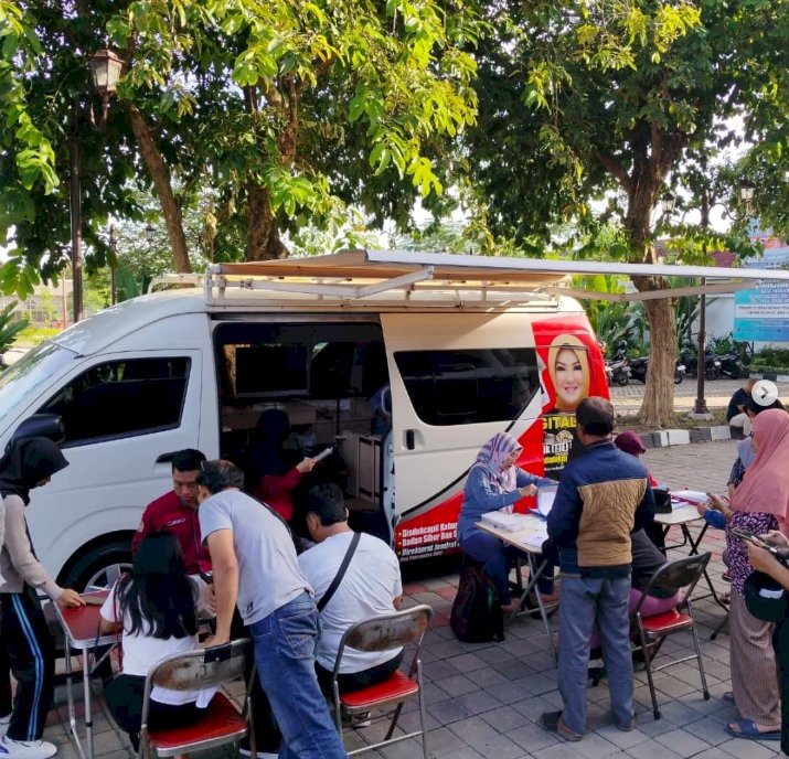 Giat pelayanan pengurusan dokumen Adminduk Dinas Dukcapil Klaten di CFD.