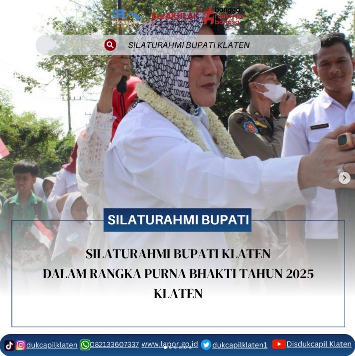Silaturahmi Bupati Klaten dalam Rangka Purna Bhakti Tahun 2025.