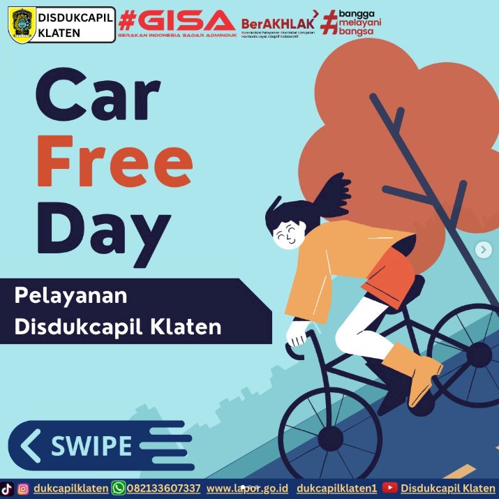 Pengumuman Dukcapil in CarFreeDay.