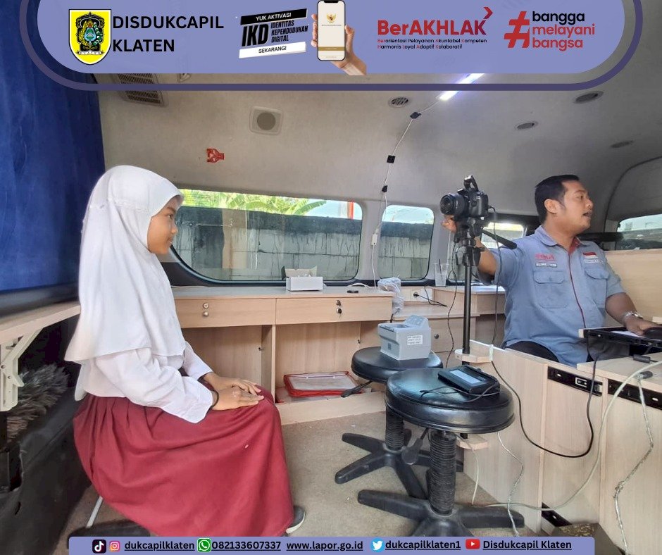 Disdukcapil Klaten hadir memberikan pelayanan adminduk pada kegiatan Sambung Rasa di Desa Ringinputih, Kec. Karangdowo dan Desa Kingkang, Kec. Wonosari, Klaten. Selasa–Rabu, 26–27 Agustus 2025