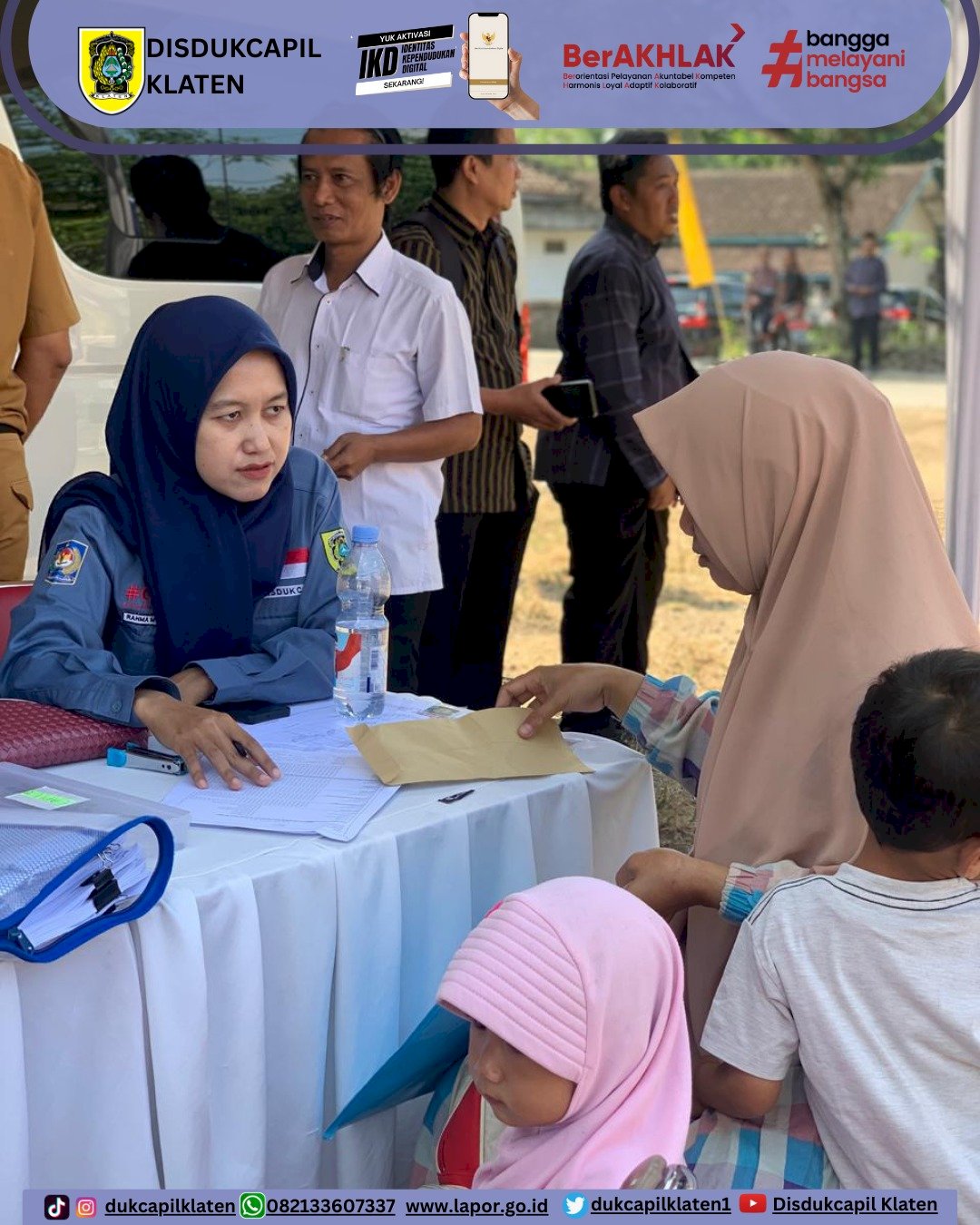 Disdukcapil Klaten Berikan Pelayanan Adminduk pada Kegiatan Sambung Rasa di Desa Kemalang