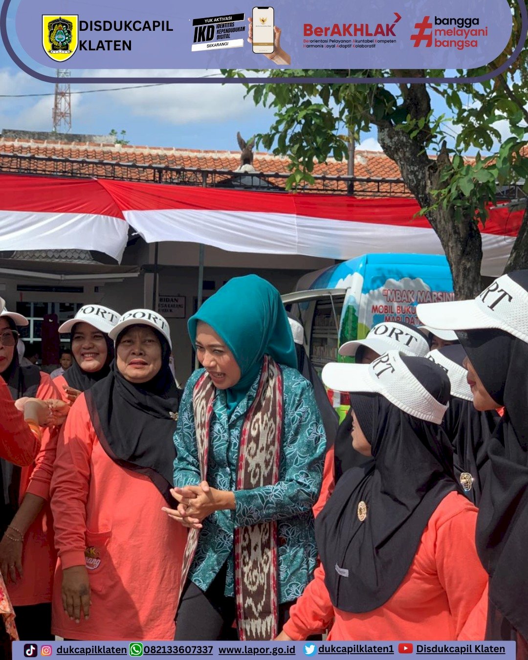 Disdukcapil Klaten Berikan Pelayanan Adminduk pada Kegiatan Sambung Rasa di Desa Karang, Kecamatan Delanggu