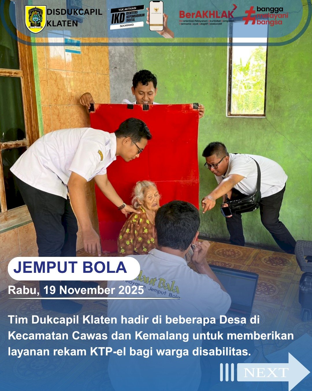 PELAYANAN JEMPUT BOLA DUKCAPIL KLATEN