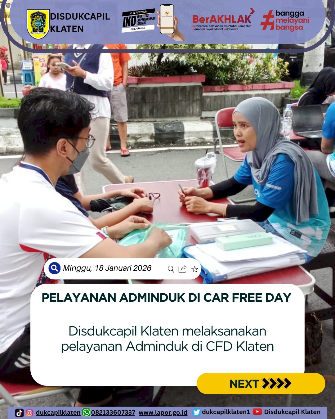 LAPORAN PELAYANAN ADMINDUK DI CFD