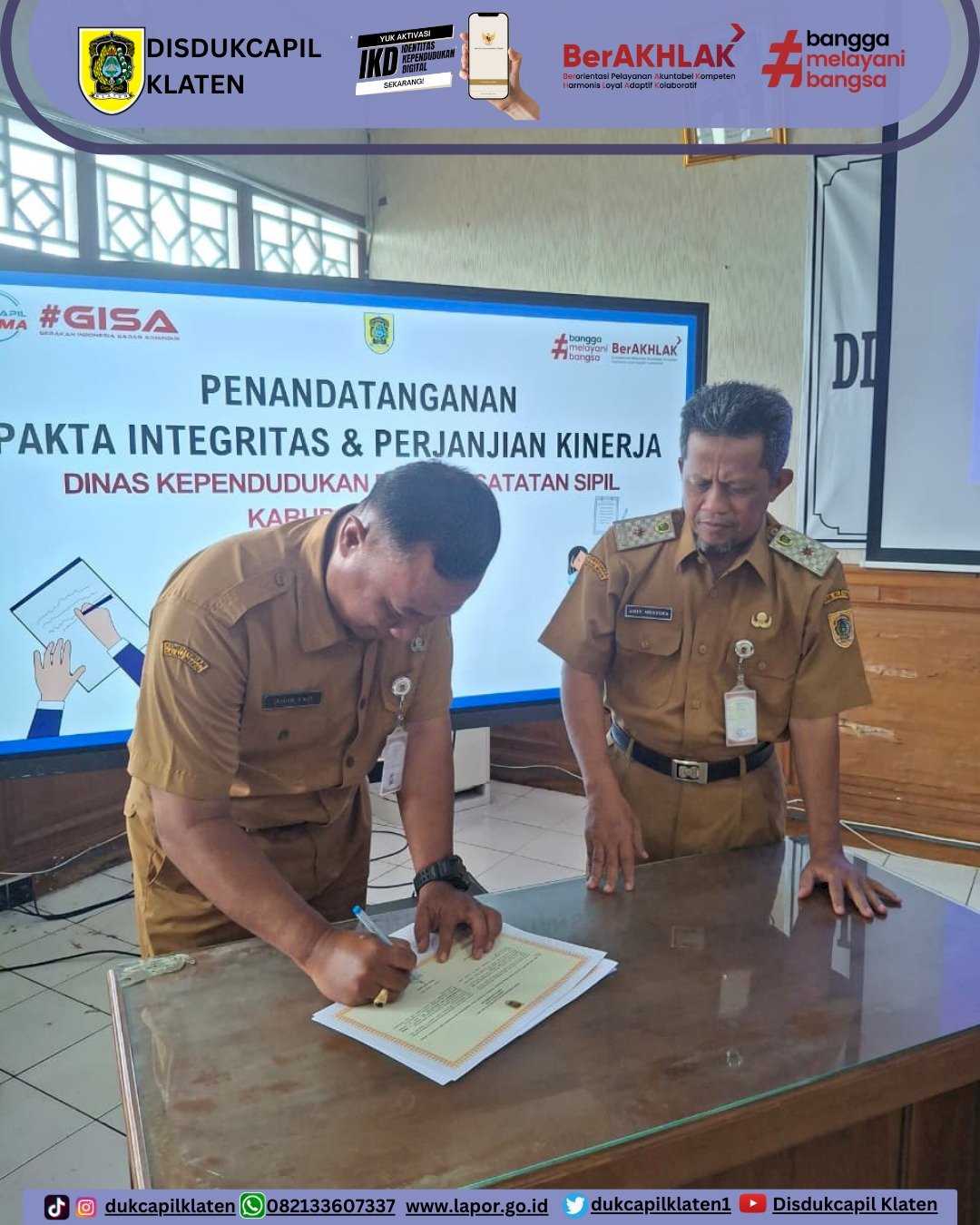 Penandatanganan Pakta Integritas dan Perjanjian Kerja
