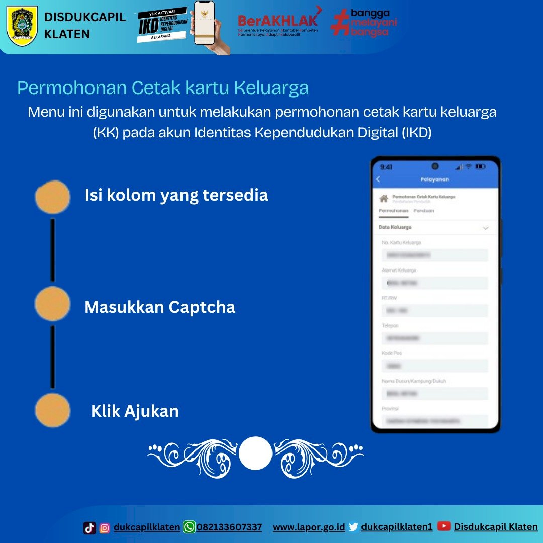 Permohonan Cetak Kartu Keluarga di Aplikasi Identitas Kependudukan Digital (IKD)