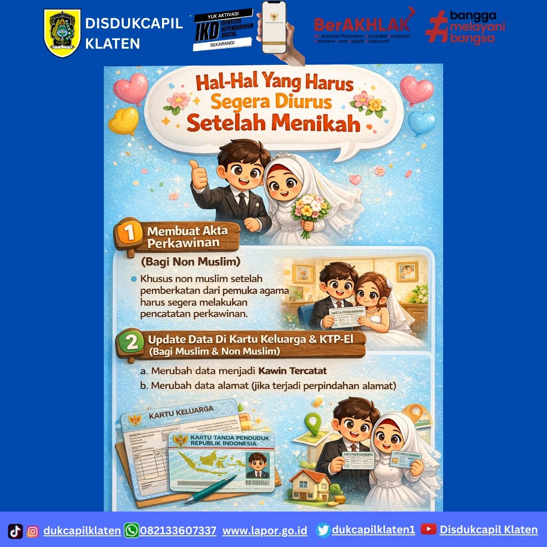 Hal–Hal yang Perlu Segera Diurus Setelah Menikah