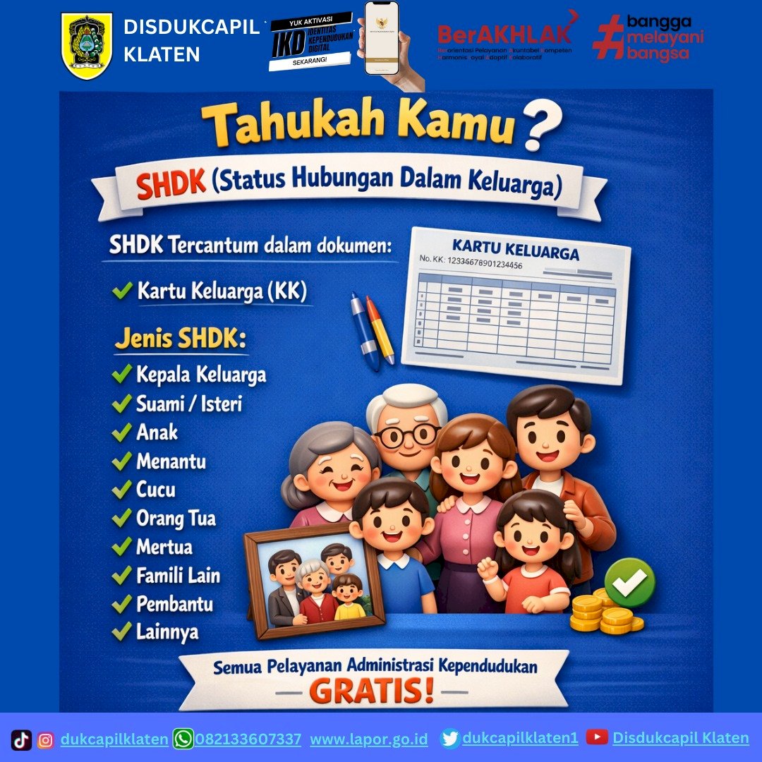 Penjelasan SHDK (Status Hubungan Dalam Keluarga)