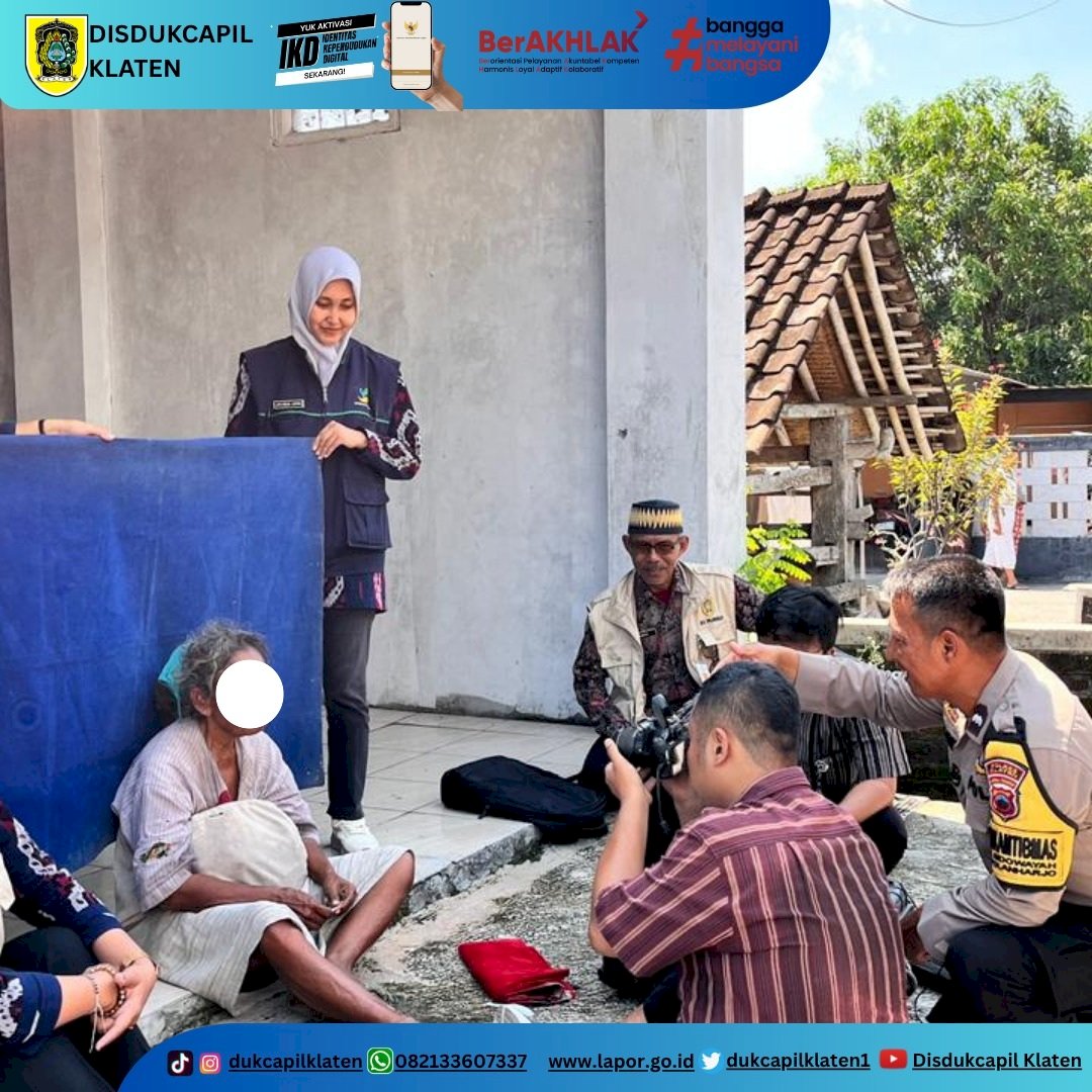 Disdukcapil Klaten memberikan Pelayanan Jemput Bola Rekam KTP-El