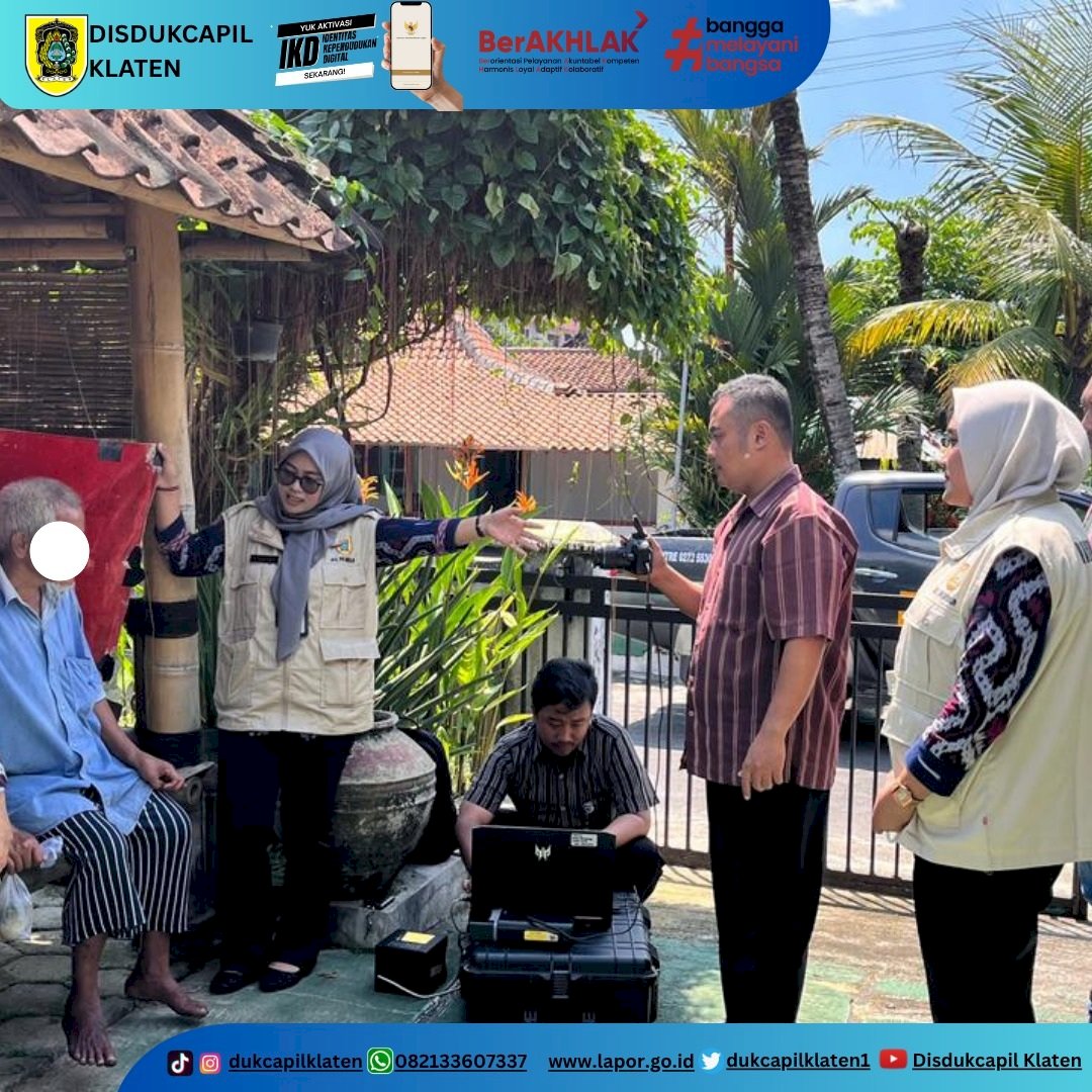Disdukcapil Klaten memberikan Pelayanan Jemput Bola Rekam KTP-El
