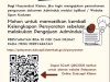 Mohon disimak informasinya, untuk sebelum melakukan submit pengajuan dokumen Adminduk mohon untuk memastikan kelengkapan persyaratan.