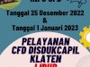 Pelayanan CFD (Car Free Day) Disdukcapil Klaten libur pada tanggal 25 Desember 2022 dan 01 Januari 2023.