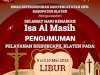Dinas Kependudukan dan Pencatatan Sipil Kabupaten Klaten mengucapkan selamat hari kenaikan ISA AL MASIH.