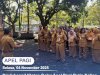 Disdukcapil Klaten melaksanakan apel pagi rutin setiap Selasa di minggu pertama, bertempat di halaman kantor Disdukcapil Klaten