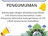 PENGUMUMAN PELAYANAN CarFreeDay (CFD)