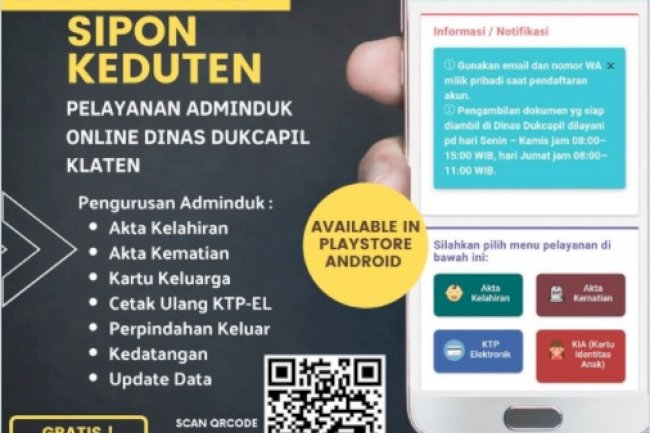 Makin mudah untuk kepengurusan dokumen Adminduk dengan Aplikasi Sipon Keduten.