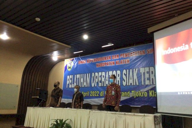 Pelatihan Operator SIAK Terpusat bagi  Operator Dinas Dukcapil dan Operator Kecamatan se-Kabupaten Klaten.