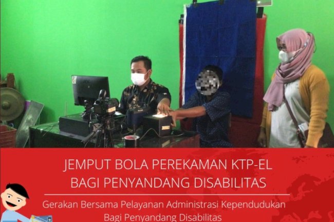 Gerakan Bersama Pelayanan Adminduk Bagi Penyandang Disabilitas SLB-B YAAT Klaten Selatan.