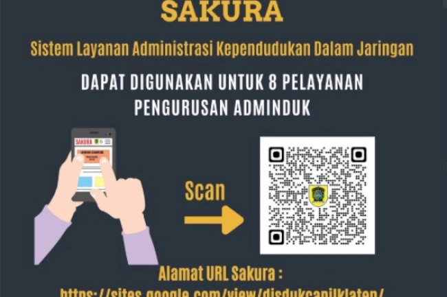 Pelayanan Adminduk secara Online menggunakan Aplikasi SAKURA.