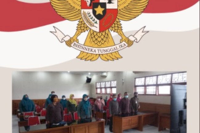 ASN Dinas Kependudukan dan Pencatatan Sipil Kabupaten Klaten ikuti Upacara peringatan Hari Lahirnya Pancasila. 