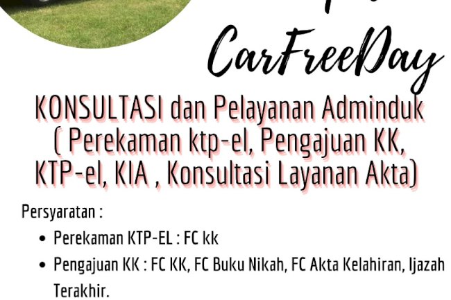 Dukcapil Klaten hadir di CarFreeDay hari Minggu 17 Juli 2022.