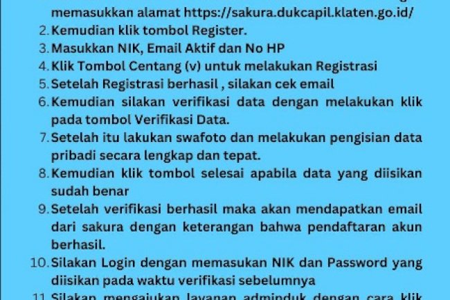 Langkah-langkah Registrasi Akun Sakura