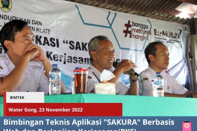 Bimbingan Teknis Aplikasi SAKURA berbasis Web dan Perjanjian Kerjasama dengan Operator Sakura.
