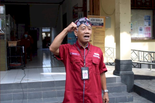Apel pagi di halaman Dinas Dukcapil Klaten.