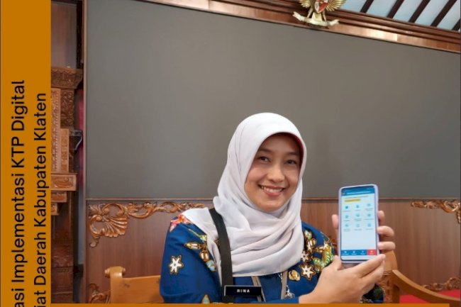Sosialisasi Implementasi penerapan KTP Digital bertempat di Pendopo Pemda Kabupaten Klaten.