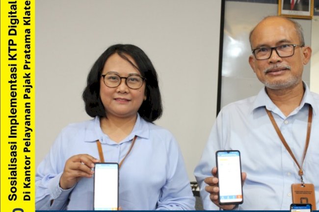 Disdukcapil Klaten lakukan sosialisasi dan registrasi Identitas Kependudukan Digital di KPP Pratama Klaten.