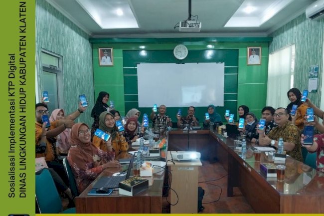 Dinas Dukcapil Klaten laksanakan Sosialisasi penerapan KTP Digital di Dinas Lingkungan Hidup Kabupaten Klaten.